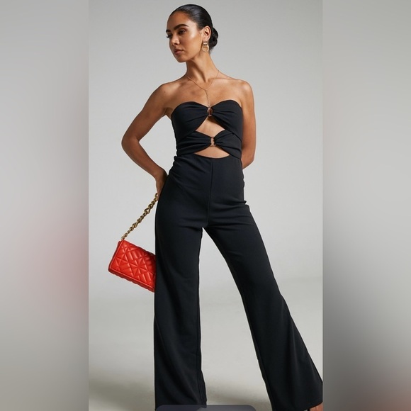 Pants - Strapless Jumpsuit in Black